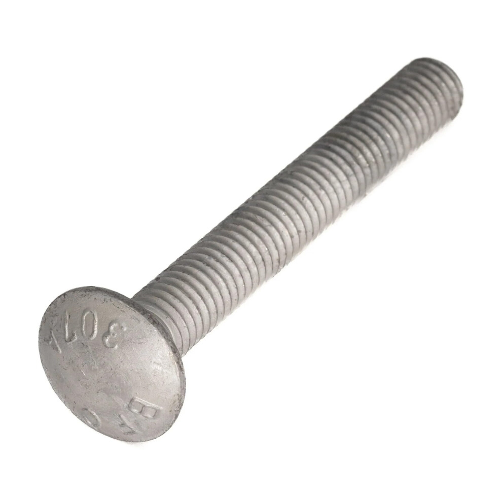1/4"-20 X 2-1/2" Hot Dipped Galvanized Carriage Bolt Grade A Full Thread 100 Pack Durable Fasteners For Construction Projects 6947110025582