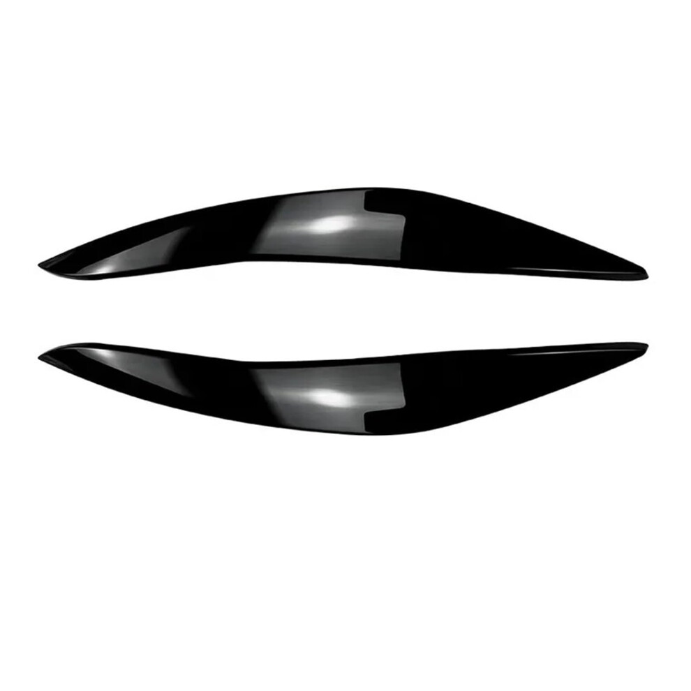 Auto Parts Front Headlight Eyelids Eyebrows Trim Sticker For Bmw 5 Series F10 F11 2011-2014 Gloss Cover Black 6276012378046