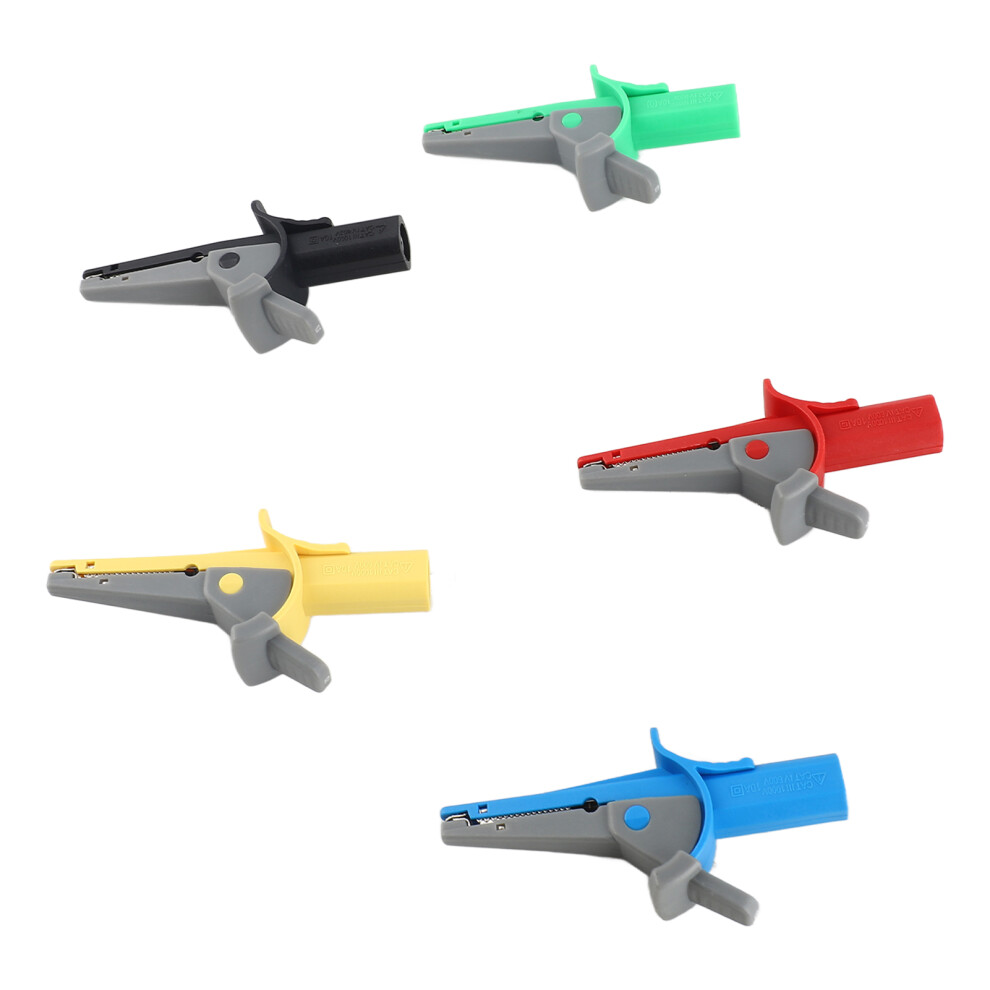5Pcs Multicolor 4Mm Banana Plug Electrical Test Clips For 600V-1000V 8711340156723
