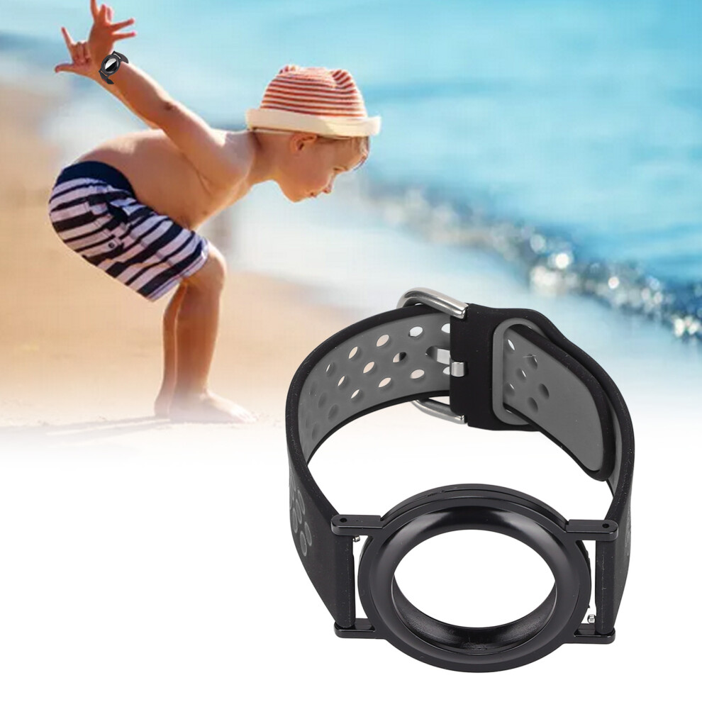 Multifunctional Silicone Watch Band Case For Ios Locator 2021, Gray Black 8771340157304