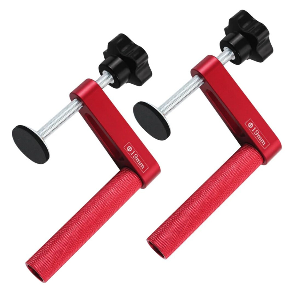 19Mm Bench Dog Clamp Set, Adjustable Aluminum Mft Table Workbench Hole Clamps For Woodworking Projects, Red 6493810615610