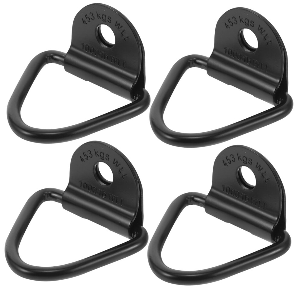4 Sets Heavy Duty Ring Tie Down Anchors With Screws And Washers For Truck Cargo Securing And Versatile Trailer Mounting 6276012378817