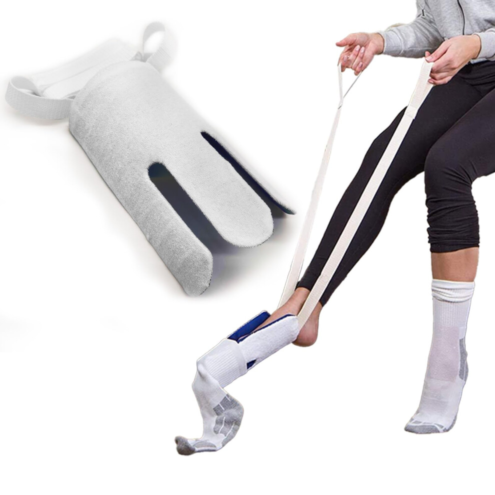 Sock Aids for Putting On Socks Large Size, Easy Sock Helper Device for Seniors, Disabled, Pregnant, Soft Puller Tool