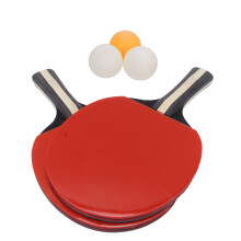 Pingpong-Schlägerball-Set 2 Stück Tischtennisschläger 3 Stück Bälle Holz Gummi Weiche Schaumstoff-Schläger für Training und Übung Schwarz