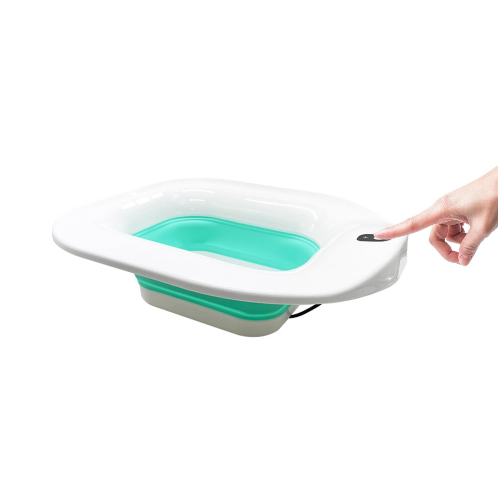 Electric Sitz Bath for Toilet Seat, Foldable Postpartum Sitz Bath for Hemorrhoid Relief, Portable Soaking Basin for Elderly