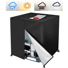 IBC Tote Cover for 1000L Rain Barrel 275 Gallon IBC Tank Black 210D Outdoor Water Tank Sunshade with Zipper