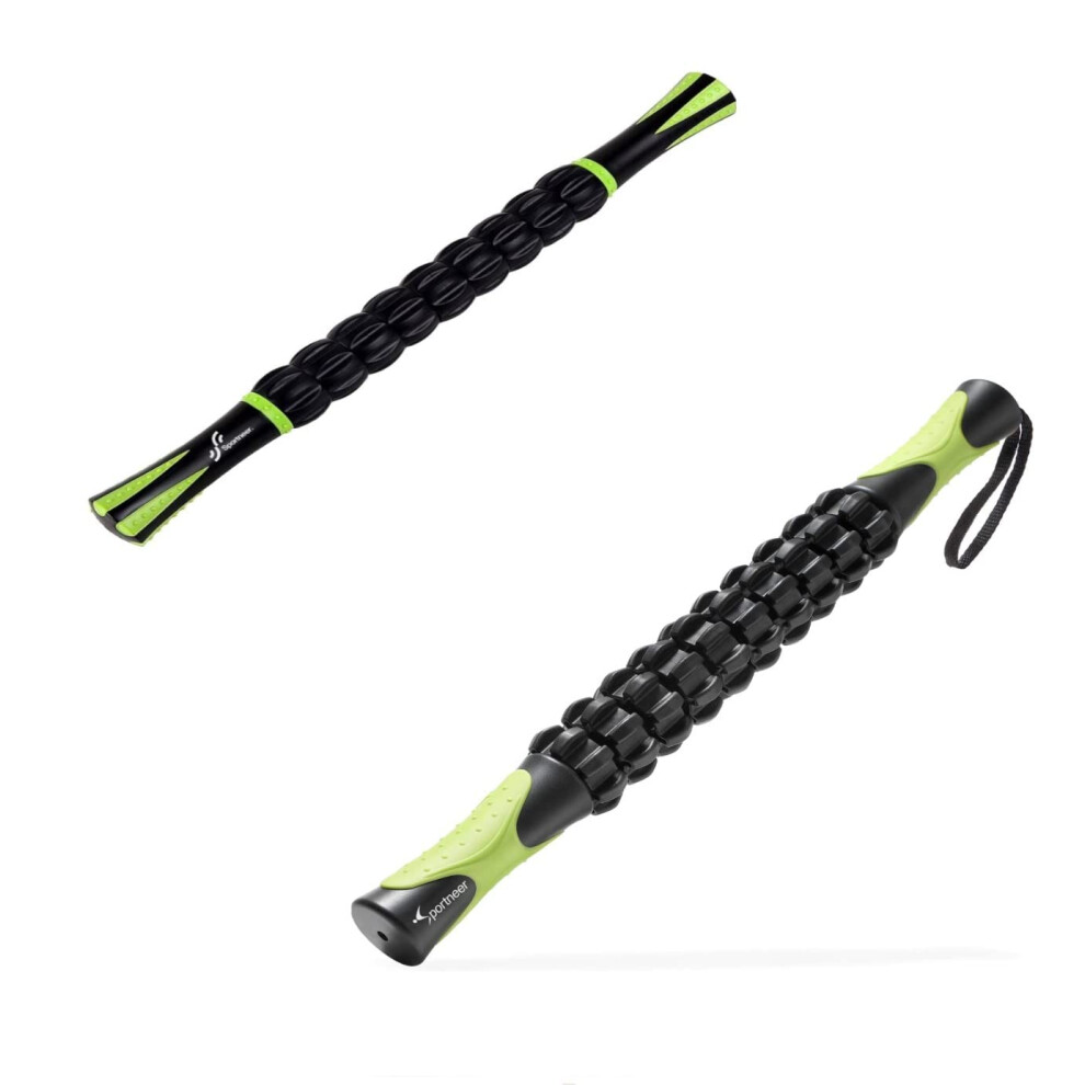Muscle Roller Stick Massage Sticks for Athletes Deep Tissue Body Massage Tools 17 Inch Durable Design for Recovery
