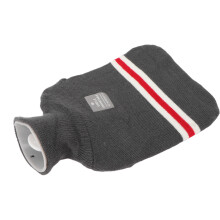 1000ml Heizkissen Wärme- und Kältekompresse Tragbar mit dunklem Grau Strickbezug für Krampfadern Arthritis