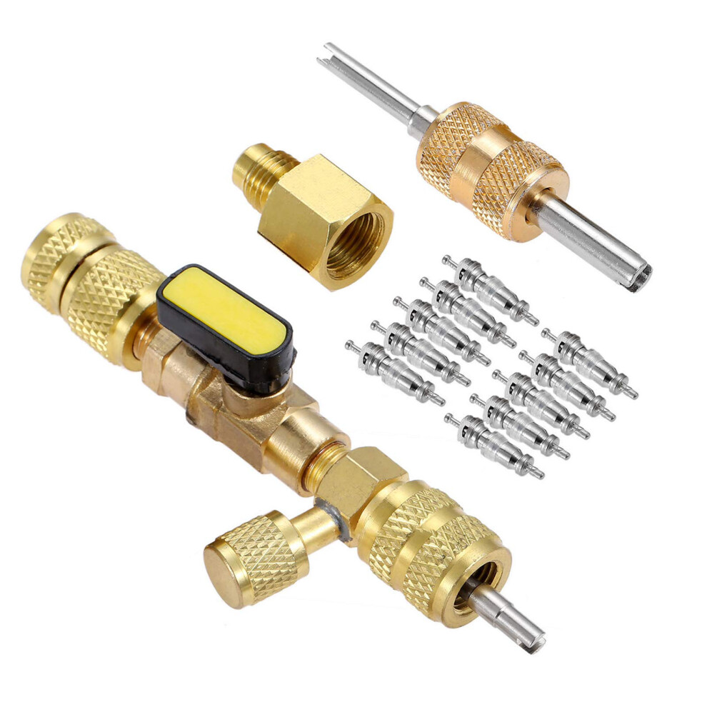 R410a R22 Valve Core Remover Installer Tool Dual Size Sae 1/4 5/16 For R410 R32 R22 R12 R407 R404 Hvac Systems 6482260578101
