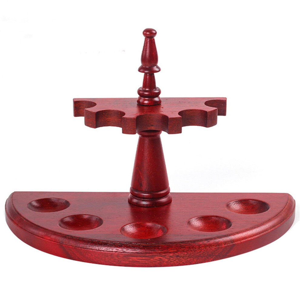 Vintage Tobacco Pipe with Wooden Display Stand Rack Holder for 5 Handcrafted Smoking Pipes Accessories