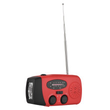 Portable Emergency Radio 2000mAh Battery, Solar, Hand Crank, Flashlight