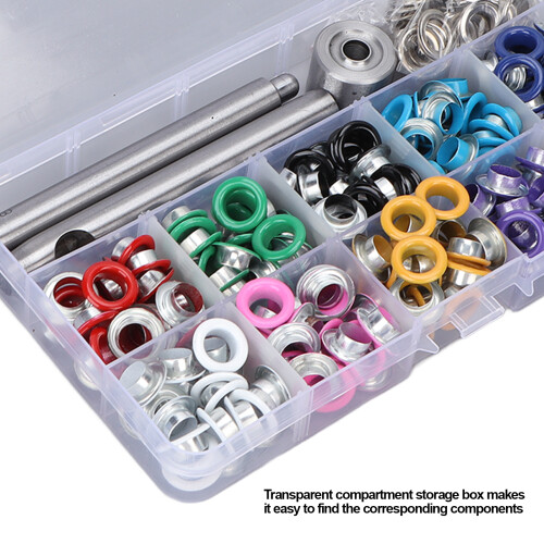 Kit di attrezzi per occhielli 8mm/0.3in, 200 occhielli, multicolore 2