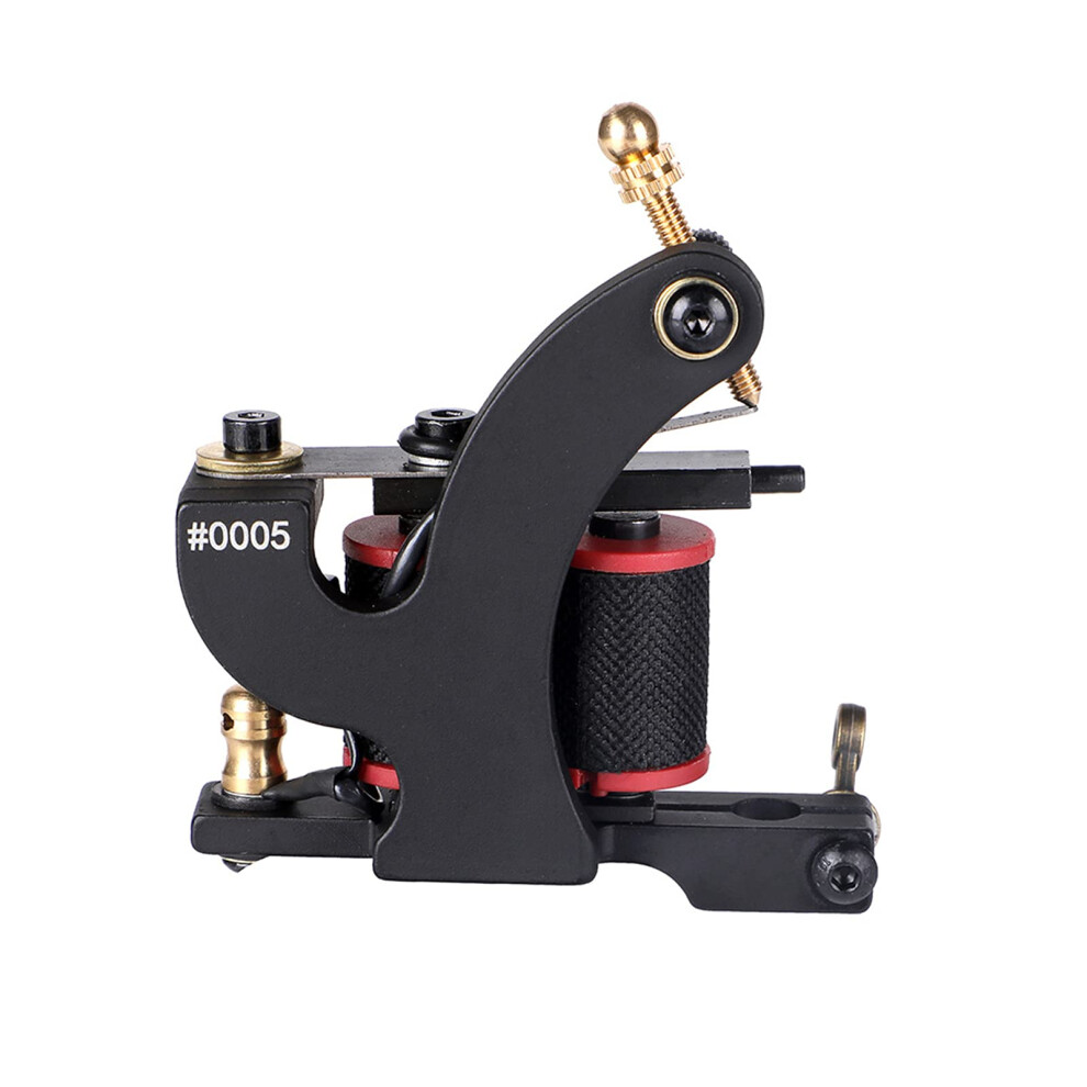Coil Tattoo Machine Guns for Lining and Shading 10 Wraps Iron Handmade Tattoo Equipment Professional Artist Tool
