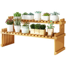 2 Tier Table Top Plant Stand - Large Desktop Flower Shelf Rack for Indoor Outdoor Home Garden Balcony Organizer Planter Holder