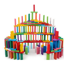 120pcs Wooden Domino Blocks Set for Kids, Educational Domino Racing Game, Classic Play Toy for Fine Motor Skills Development