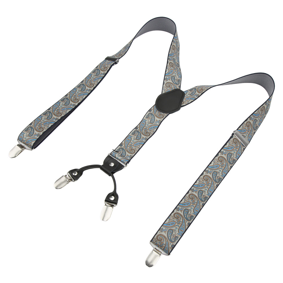 Versatile 1.4x45.3in Y Back Mens Suspenders with Sturdy Metal Clips