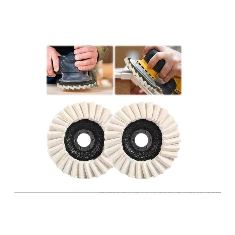 Wool Felt Flap Polishing Disc 4 Inch For Stainless Steel Aluminum And Metal Surface Chrome Plating 2 Pieces 115Mm 6493810617867