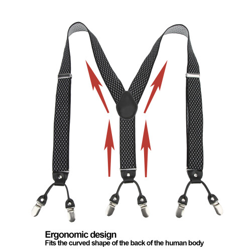 Adjustable Y Shaped Mens Suspenders 1.4x43.3in with Unique Patterns 2