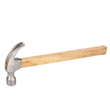 390mm Curved Metal Claw Ball-Peen Hammer with Wooden Handle for Woodworking and Repair Tasks