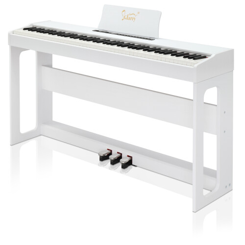Digitalpiano vitt stående skåp utan lock 1