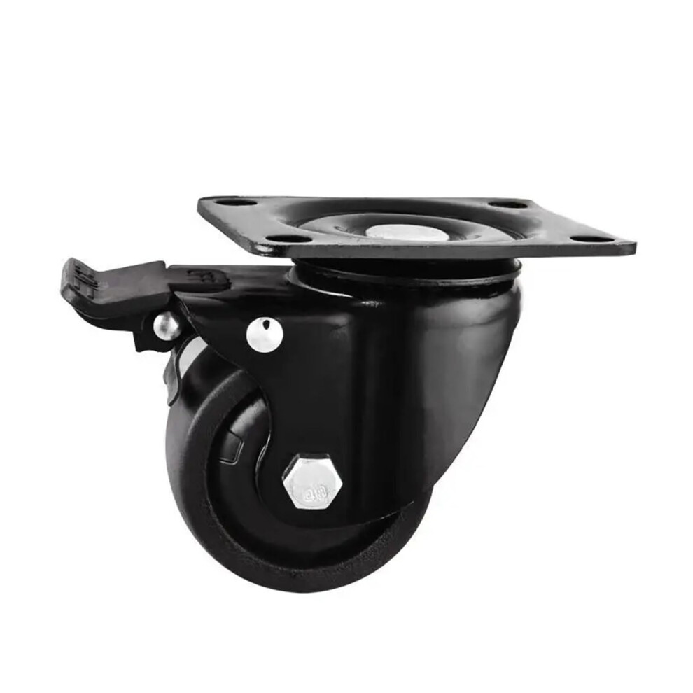 2.5 Inch Low Gravity Nylon Denim Wheel Swivel Brake Caster Bearing for Medium Heavy Duty Industrial Use-image-OPC-PJK8J69-NEW