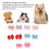20 pezzi di fiocchetti per cani con perline multicolori e strass 5