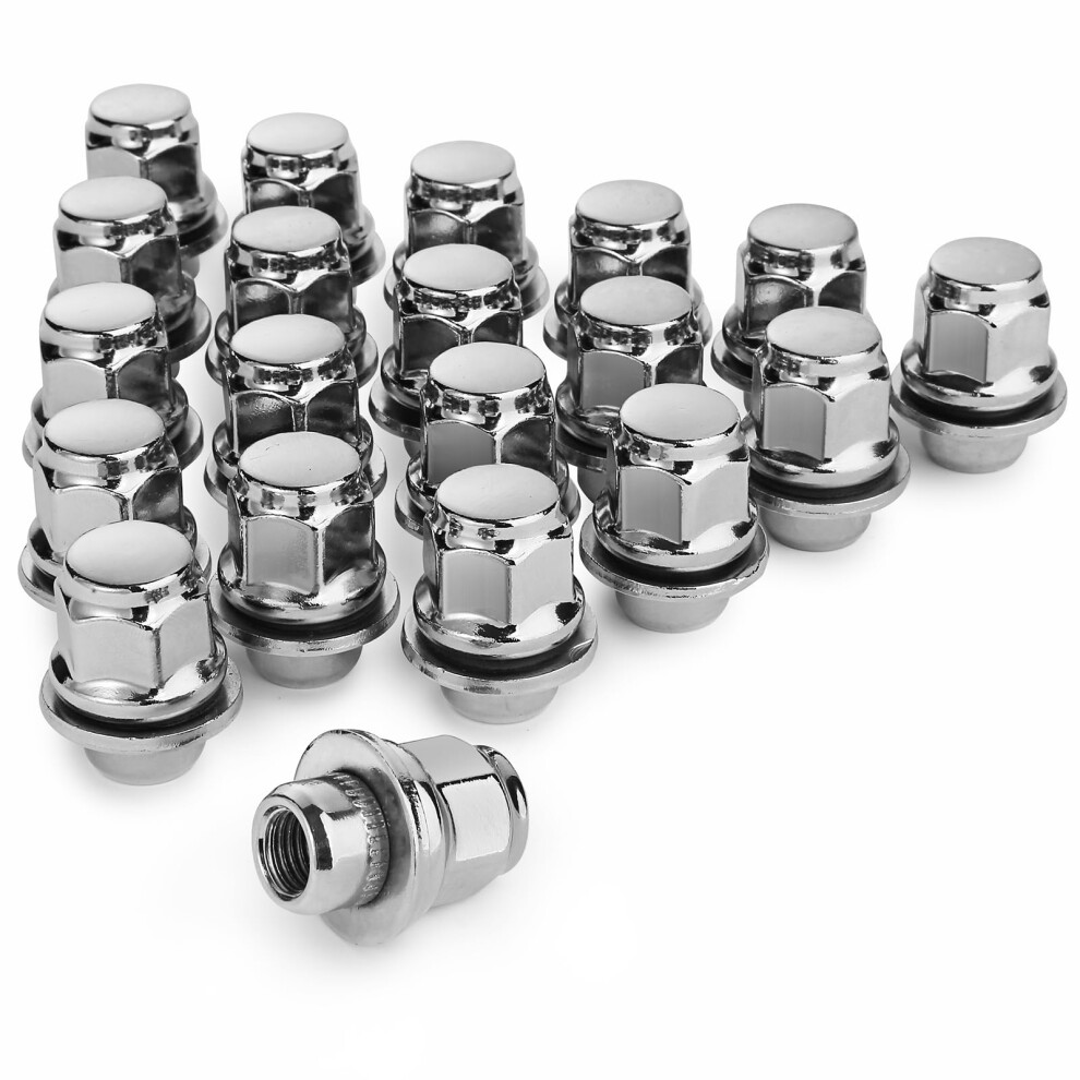 M12x1.5 Chrome Lug Nuts 13/16" (21mm) for Toyota Lexus Replacement Set of 20 Compatible with Avalon Camry Highlander Prius Sienna-image-OPC-PJK8JNG-NEW