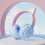 (pink) Gaming Gradient Color Bluetooth Headset Wireless Gaming Headset 3