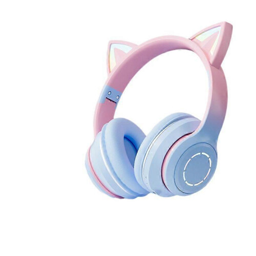 (pink) Gaming Gradient Color Bluetooth Headset Wireless Gaming Headset 1