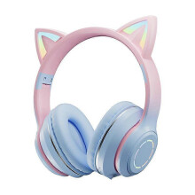 (pink) Gaming Gradient Color Bluetooth Headset Wireless Gaming Headset