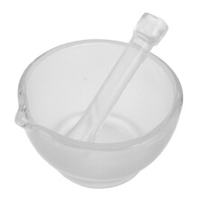 Glass Mortar and Pestle Set for Precision Grinding, Polished Mixing Bowl, Ideal for DIY and Kitchen Use