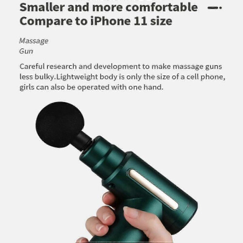 (Black) Home Use Massage Gun With 4 Massage Heads 6 Gears 2