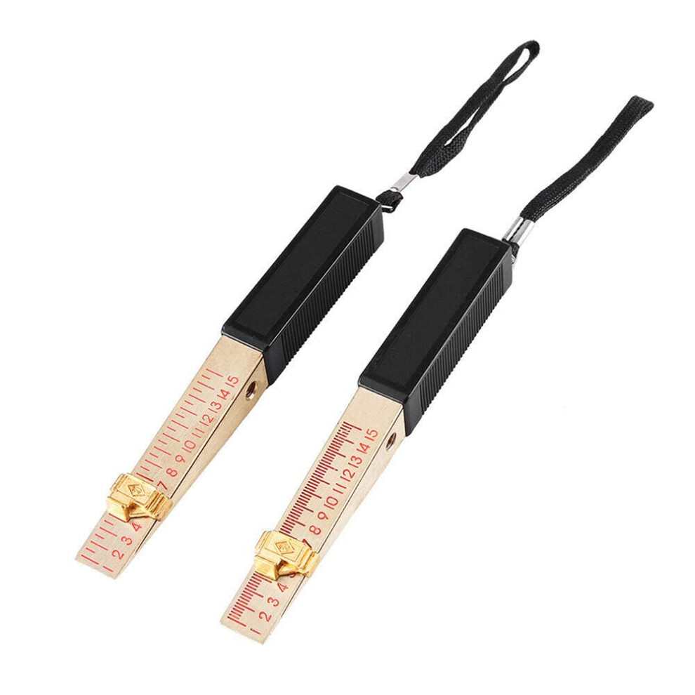 Wedge-Shaped Vernier Feeler Gauge 2Pcs 1-15Mm Precision Flatness Measuring Tool 0.2Mm Accuracy For Engineering Inspection 6947110032061