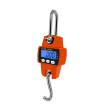 Digital Crane Scale 300 Kilogram Heavy Duty Stainless Steel Hook Scale with Accurate Sensor for Industrial Use Black