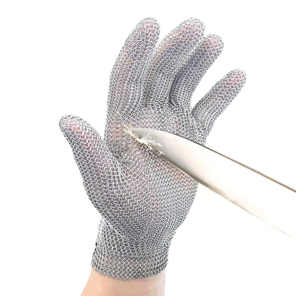 Ansi A9 Cut Resistant Glove Stainless Steel Mesh Butcher Glove Large For Meat Cutting Oyster Shucking Chef Slicing 6947110032290