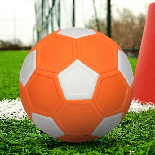 (orange-white) No. 5 Curved Arc Magic EVA  Soccer ball for Match Training 1