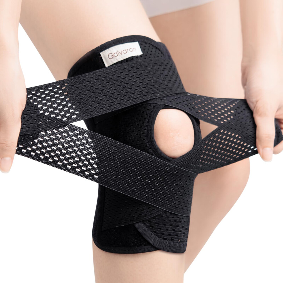 Knee Brace with Side Stabilizers for Meniscus Tear, ACL, MCL, Arthritis Recovery, Adjustable Breathable Support for Men and Women