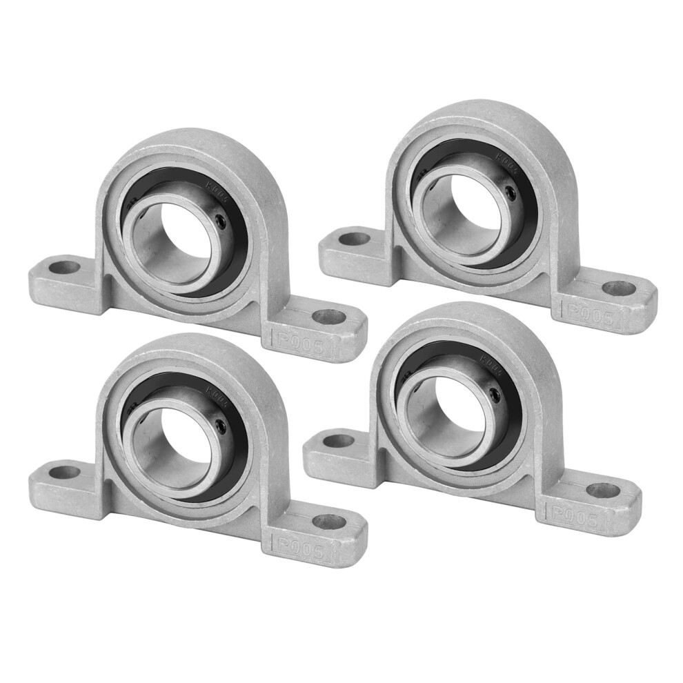 Pillow Block Bearing Kp005, 25Mm Bore Flange Mounted Zinc Alloy Bearings For 25Mm Diameter Linear Shaft Rod - 4Pcs Set 6482260582122