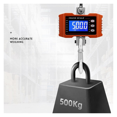 Crane Scale 1000kg/2204lbs Digital Hanging Scale Heavy Duty Portable with LCD Backlight and Data Hold Function Black 2