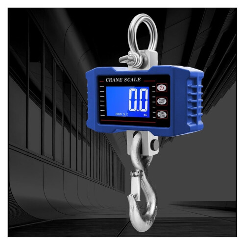 Crane Scale 1000kg/2204lbs Digital Hanging Scale Heavy Duty Portable with LCD Backlight and Data Hold Function Black 1
