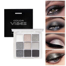 Smoky Black Eyeshadow Waterproof Sweat Highly Pigmented Makeup 9 Colors