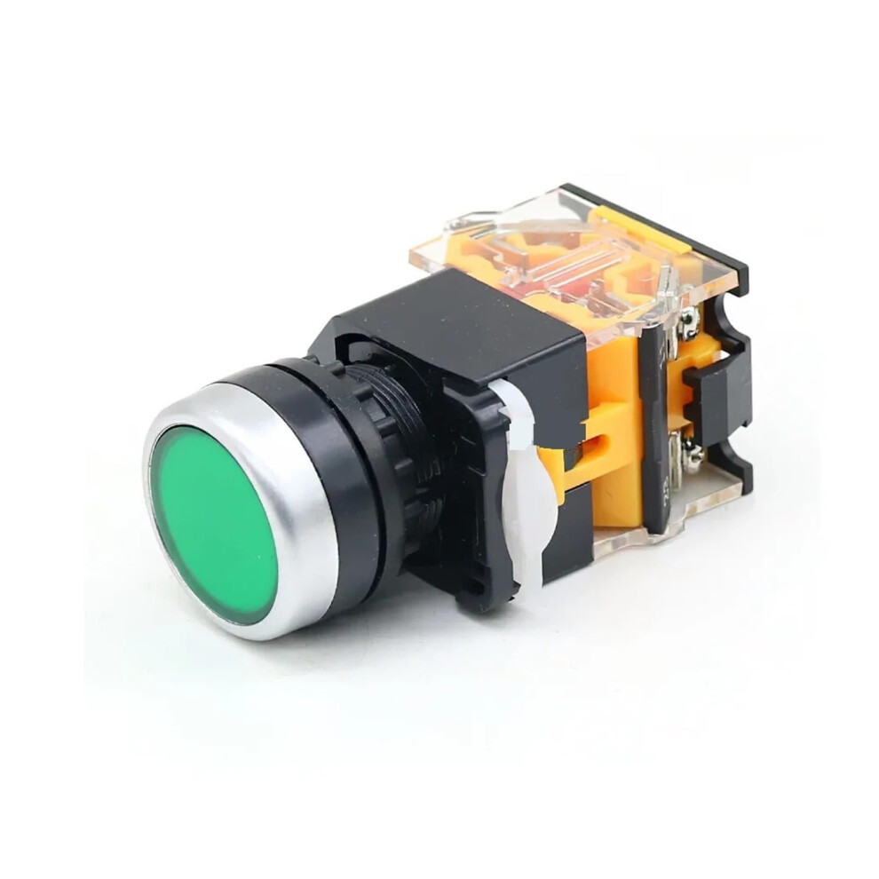 La38 Series 22Mm Black Flat Push Button Switch 1No/1Nc Momentary Control Switch 2-Position Power Start 6947110033730