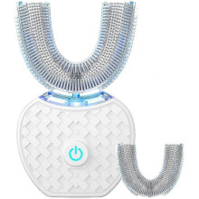 (White)Electric Toothbrush,automatic Toothbrush,u-shape Sonic Toothbrush Teeth Whitening Kit With Replacement Brush Hea