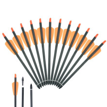 12PCS Carbon Crossbow Arrows Bolts 7.5 Inch & 15 Inch Mini Bow Hunting Compatible Durable Hunting Accessories