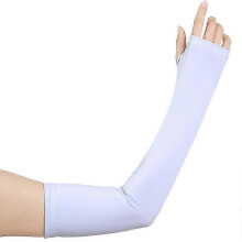 (Blue) UV Protection Cooling or Arm Warmer Sunblock Sleeves for Men Women