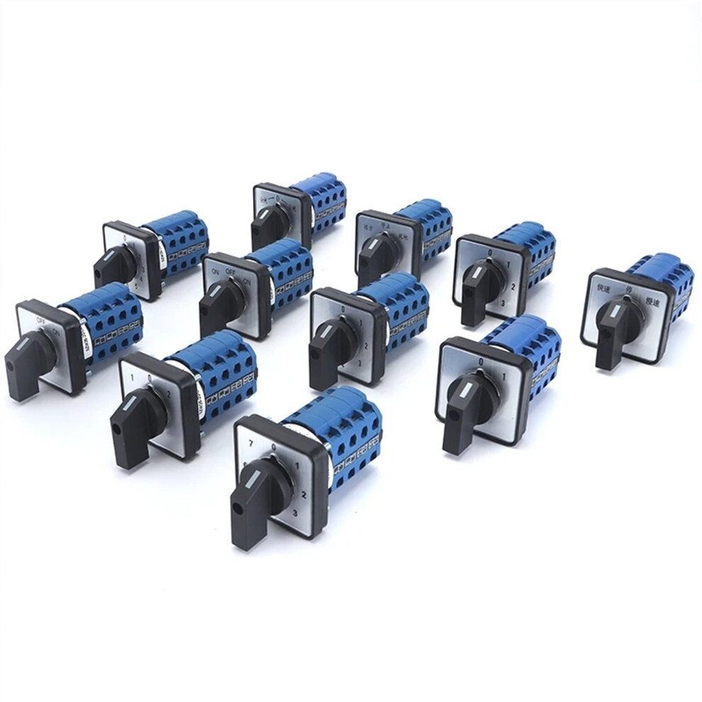 Szw26 Lw26-20 4 Pole Silver Contact Rotary Changeover Switch 20A 660V 64X64mm 48X48mm Panel Power Knob C08.4 0 1 6947110034256