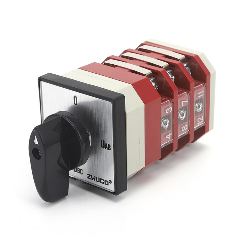Lw12-16/Yh3.3 16A Three-Phase Voltmeter Cam Switch Four Position Three Pole Universal Measurement Device 6947110034270