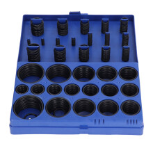 Kit surtido de juntas tóricas métricas de goma, 419 piezas, color negro.
