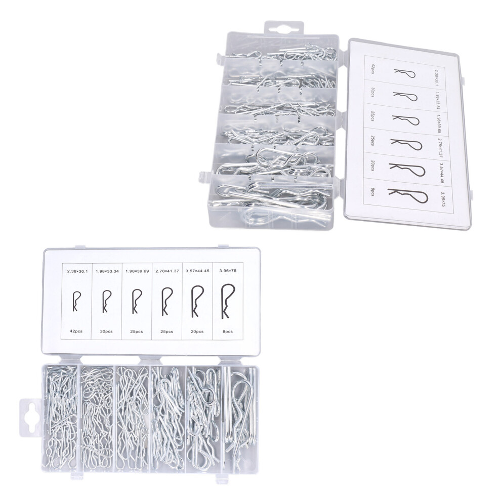 Assorted 150Pcs Trailer Hitch Pins - Galvanized Steel Boxed Set 4281340178765