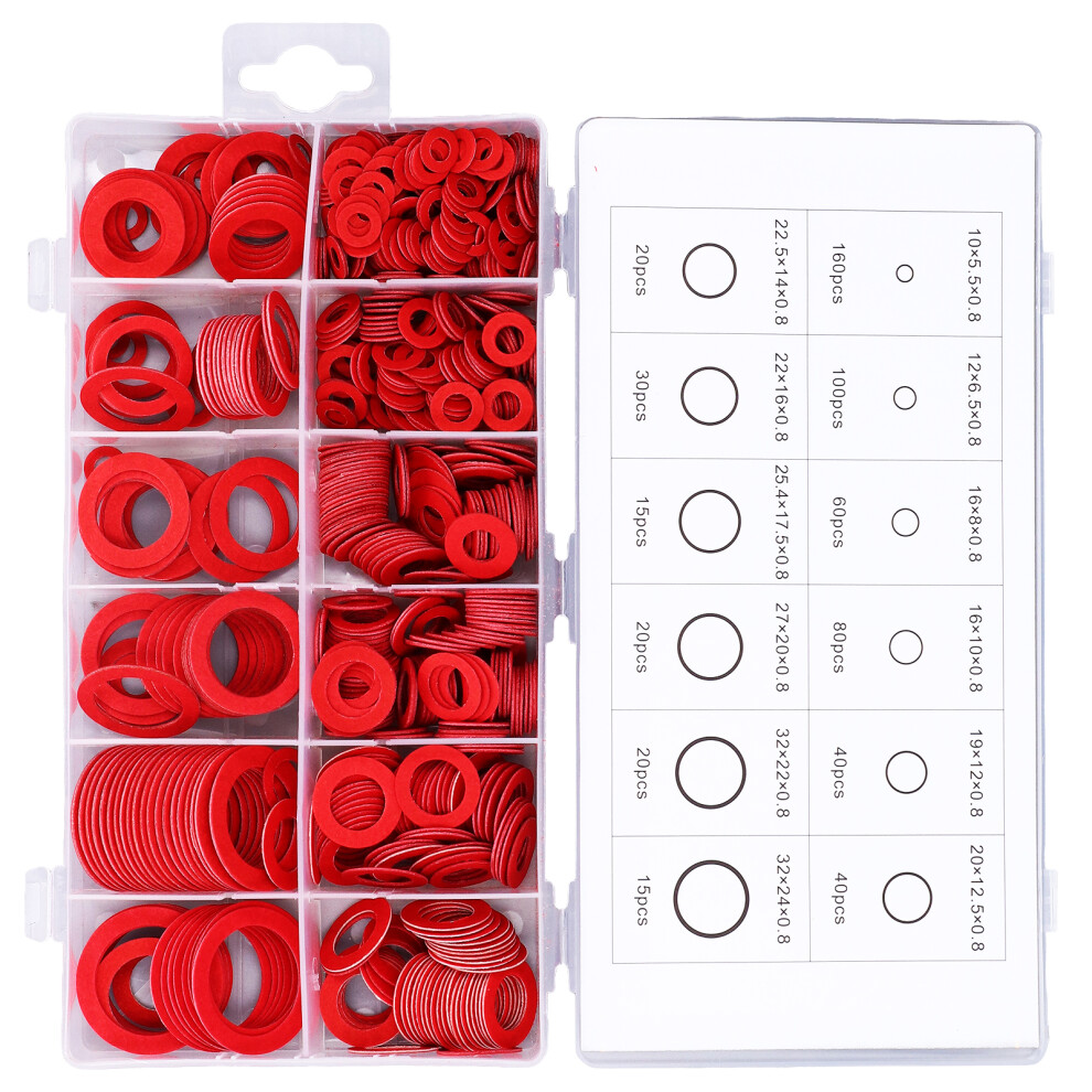 Assorted Sizes Fiber Flat Washers - 600PCS Paper Fiber Sealing Set-image-OPC-PJK8MT9-NEW